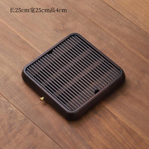 Bandejas de té de bambú y madera al por mayor, mesas de té cuadradas para el hogar con almacenamiento de agua, drenaje y funciones de preparación en seco. - Product Image 1