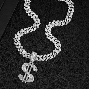 Collier cubain exagéré, pendentifs mode streetwear, long choker pour <span class=keywords><strong>femme</strong></span> - Product Image 3