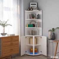 Armoire d'angle personnalisable, étagère de rangement triangulaire, armoire latérale de rangement pour salon, chambre à coucher