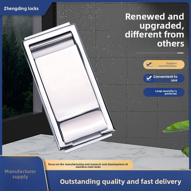 Stainless Steel Lock MS887 Small Three-point Silver Panel Lock; Outdoor Cabinet Distribution Box Electric Cabinet Door Lock