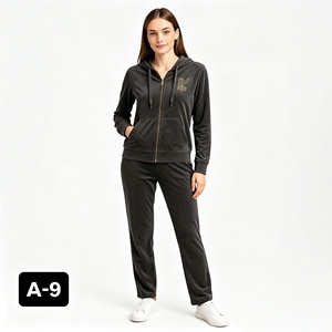 Custom Ultra Soft Fabric <strong>Velvet</strong> <strong>Tracksuit</strong> 2 Piece Embroider logo Sportswear Suit Velour <strong>Tracksuits</strong> for <strong>Women</strong> - Product Image 5