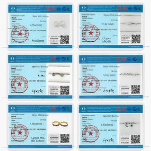 ต่างหูห่วงเงินแท้ 925 ชุบทอง ลายหัวใจวงกลมสีทอง สำหรับทำเครื่องประดับแฟชั่นสวยงามสำหรับผู้หญิง - Product Image 6