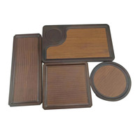 Plateau à thé en bois plaques de chargeur en bois, tapis en bambou lourd nouilles plateau à thé Simple soucoupe sous-verre service à thé extérieur