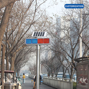 Feux de signalisation routière solaires à LED haute luminosité, protection IP65, portée d'alerte >2000m, clignotement personnalisable (personnalisable) - Product Image 3