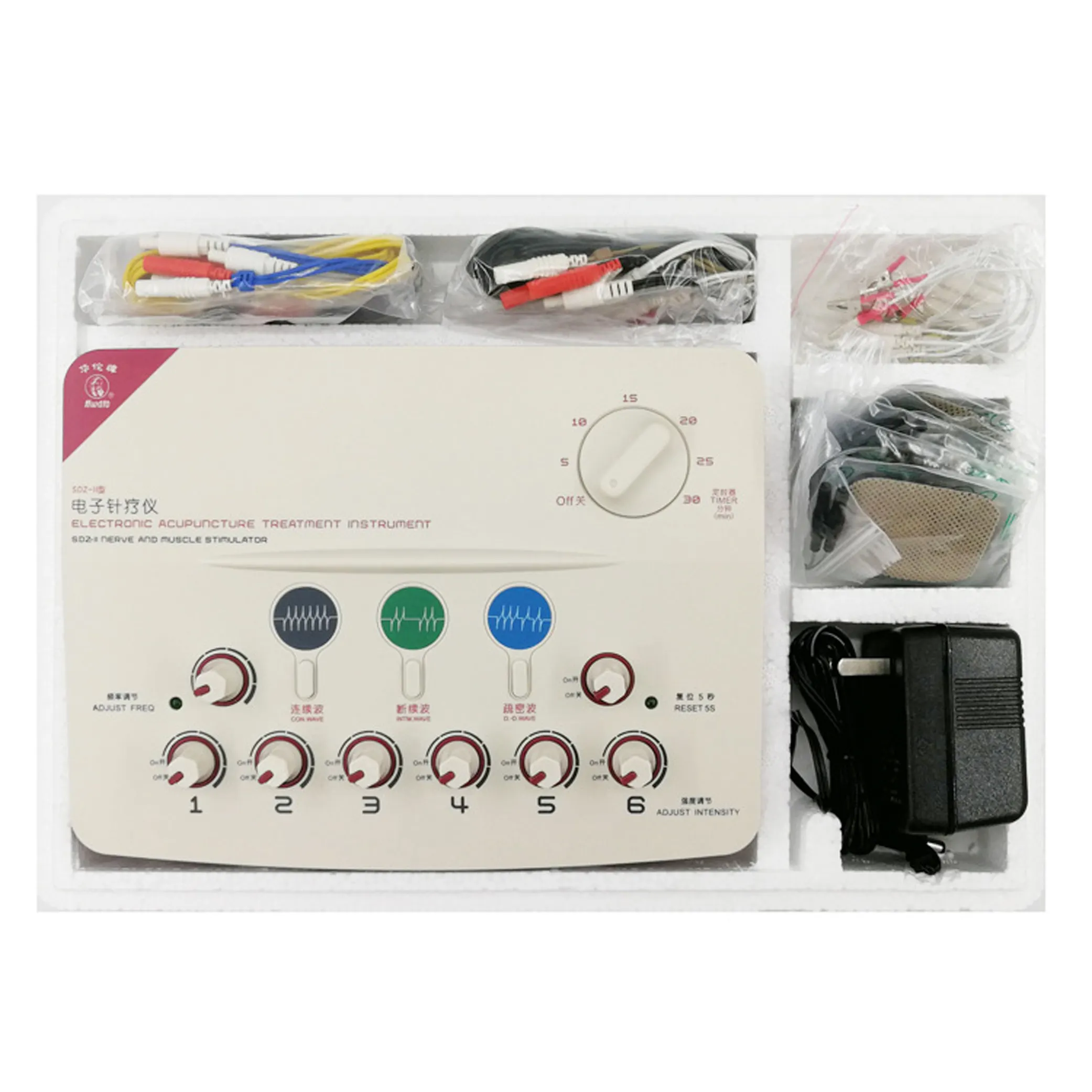 Acupuntura eléctrica aguja estimulador Hawto SDZ-II estimulador acupuntura
