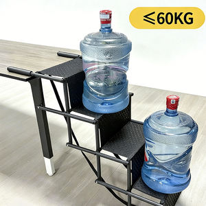 Escalier pliable pour chien, rampe pour animaux de compagnie pour voiture et camion, antidérapant, motif animal, tissu <span class=keywords><strong>nylon</strong></span>, surface en fer imperméable - Product Image 5