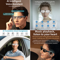Lunettes intelligentes SENBONO L802 OEM avec reconnaissance, enregistrement vidéo 8MP, enregistrement audio, lunettes intelligentes avec caméra, lunettes intelligentes traducteur AI