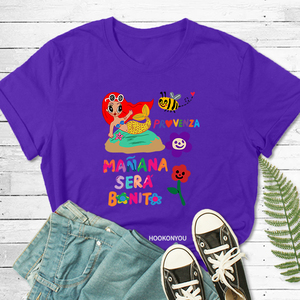 Áo Thun Cotton In Logo Tùy Chỉnh Karol G Manana Sera Bonito Thời Trang Mới Bán Chạy Không Có Moq Áo Thun Trẻ Em Nữ - Product Image 4