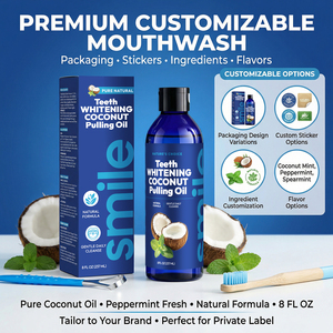<span class=keywords><strong>Enjuague</strong></span> <span class=keywords><strong>Bucal</strong></span> de Aceite de Coco Virgen, Ayurvédico, Sin Flúor, Limpieza Profunda, Cuidado Gingival, Dientes y Encías Saludables, Paquete de Un Solo Uso - Product Image 5