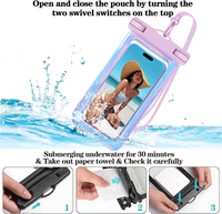 Lanière à bandoulière universelle en PVC étui à bulles de savon flottant IPX8 sac étanche pour téléphone portable pochette sèche pour filles femmes