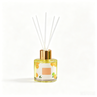 Diffuseur de parfum en verre carré de 50 ml, longue durée, sans paraben, sans alcool, écologique, artisanal, parfum d'ambiance pour la maison, vente en gros