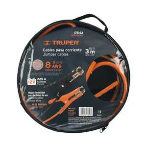CABLES DE ARRANQUE BOX 2 de 3 m, 225 A, 8 AWG, con funda, TRUPER - Product Image 4