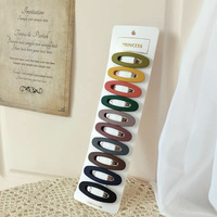 10 couleurs simples petites pinces à cheveux filles accessoires de cheveux multi couleur et forme mate boutons-pression
