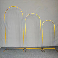 Ensemble de 3 arches en métal pour la décoration de mariage, support de fleurs pour ballons, ornements de décoration en fer arqué