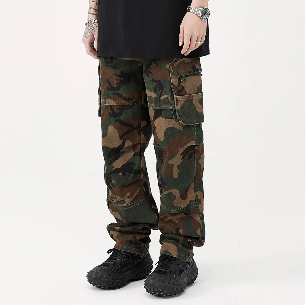 100%cotton high quality Camouflage trousers streetwear oversized pants men Outdoor clothing Climbing pants