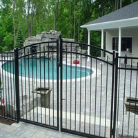 Portes d'allée à double balançoire en aluminium simples modernes en métal Princeton