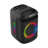 BKK 40W IPX4 Enceinte portable de karaoké pour l'extérieur avec microphone intégré, LED RGB, charge rapide, alimentée par batterie