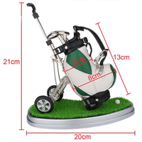 Sac de chariot de golf de bureau en matériau PU de couleur assortie Style sport porte-stylo cadeau