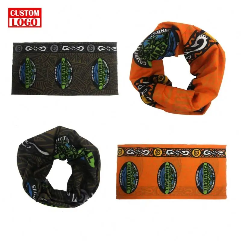 Tùy biến đầu khăn mặt nạ đa chức năng ống liền mạch ngoài trời Bandanas cổ gaiter tùy chỉnh vật liệu UV