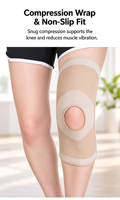 Genouillère de compression universelle en nylon souple pour la protection des genoux et des cuisses, idéale pour le basketball et les sports.