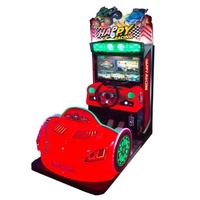 Machine d'arcade Happy Racing Car Outrun à écran LCD de 26 pouces, fonctionnant avec des pièces de monnaie, avec support en anglais, pour enfants, 1 joueur