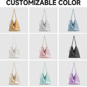Bolso de compras de un solo hombro para mujer, moderno, de alta calidad y elegante, con cordón grande. - Product Image 3