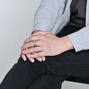 Unisex Hexagon <b>Titanium</b> Steel <b>Ring</b> Gold Black Silver Pave Setting Geometric Jewelry Gift - Product Image 2