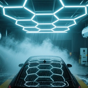 Xách tay LED ánh sáng RGB Dimmable tổ ong tường thiết kế không thấm nước tổ ong ánh sáng phía sau cho nhà để xe hội thảo AC điện khu dân cư - Product Image 5