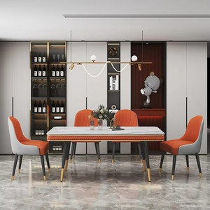 Juego de Comedor Rectangular de Diseño de Lujo para el Hogar, 3 m de Largo, con 10 Sillas y Mesa - Product Image 1