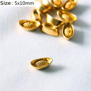 Accessoires de maison de poupée modèle Miniature Mini <span class=keywords><strong>Ruyi</strong></span> lingot d'or barre d'or pièce de monnaie en cuivre ornement - Product Image 4