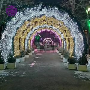Charmants arches lumineuses décoratives pour l'entrée des fêtes de Noël et du carnaval, et l'éclairage extérieur des allées de parc - Product Image 3