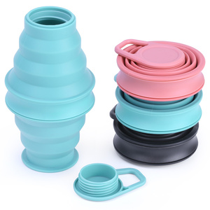Bpa Free Custom Reusable Travel Coffee <b>Cups</b> Collapsible Silicone Sports Water Bottles - Product Image 4