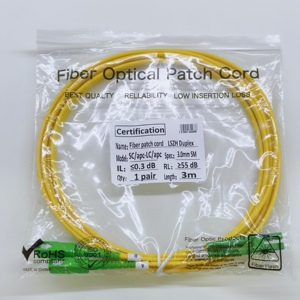 Proveedor de China, cable de conexión de fibra óptica de modo único dúplex 3M G652D 3,0mm LSZH 9/125μm para redes GPON OLT y CATV - Product Image 6