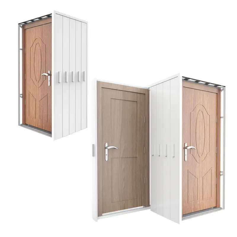 Haute qualité usine Push Pull Type cadre support en bois pour portes intérieures forme support coulissant porte en bois présentoir