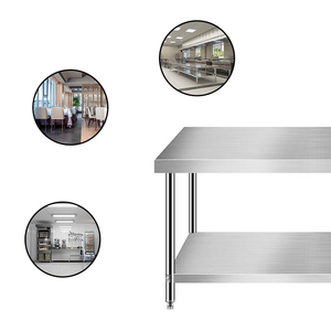 भारी शुल्क स्टेनलेस स्टील 201/304 रसोई काम टेबल आसान स्वच्छ उपयोगिता स्टेशन वाणिज्यिक खानपान रेस्तरां होटल - Product Image 4