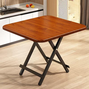 Convertible Solid Wood <b>Foldable</b> Dining <b>Table</b> with Minimalist Square Design Portable for <b>Small</b> Apartments & Outdoor Use - Product Image 2