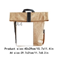 Mochila para Computadora de Tela de Papel DuPont Impermeable para Viajes, Bolso de Hombro Plegable Unisex