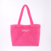 Sac à maquillage personnalisé OEM, petits sacs cosmétiques pour sac à main, femmes, filles, en peluche, simple, en forme de cœur, pochette de maquillage