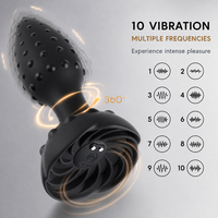 Plug anal vibrant et rotatif avec 10 fréquences de vibration et stimulateur de prostate torsadé pour usage anal