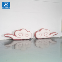 Décoration gonflable LED personnalisée en forme de nuage porte-bonheur de style chinois pour scène extérieure, événement du Nouvel An, publicité et décoration événementielle