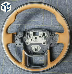 <span class=keywords><strong>Volante</strong></span> de coche de cuero perforado con costuras blancas de fibra de carbono mate 2020 de alta calidad para Land Rover Range Rover 2016 - Product Image 1