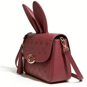 Dames Schattige Konijnenoren Op Maat Crossbody Tas Zachte Waterdichte Kleine Schoudertas OEM ODM Mode Groothandel - Product Image 3