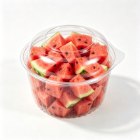 1000g Grote Transparante PET Ronde Fruit Schaal met Deksel Wegwerpbaar Plastic Familieformaat Landbouw Fruit Bewaarbak