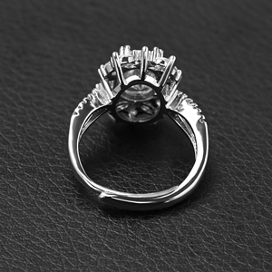 Anillo Ajustable con Halo de Moissanita Ovalada de 2CT 7*9mm, D VVS1, Chapado en Oro de 18K, Joyería de Boda para Mujer, Venta al Por Mayor, Personalizado - Product Image 4