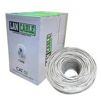 Red Cat5e UTP 4P LAN Cable 24AWG CCA Cat 5E Ethernet RJ45 Conector Cable de conexión interior 2-8 pares 300m 305m Precio