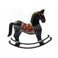Cheval à Bascule Écologique en Fer Design Moderne Figurine Décorative Maison Bureau Chambre Enfant Table – Durable Fait Main Personnalisable