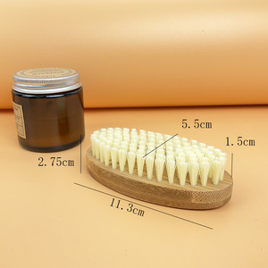 <span class=keywords><strong>Brosse</strong></span> à <span class=keywords><strong>barbe</strong></span> en bambou ovale à manche en hêtre pour hommes de haute qualité à prix bon marché - Product Image 4