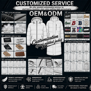 Custom <strong>Men's</strong> Winter Puff <strong>Coat</strong> Blouson Front Logo Hooded Eco-Friendly Waterproof Durable Reversible Quilted Puffer Jacket - Product Image 4