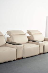 Conjunto de Sofás Reclinables para Cine, Sofá Seccional para TV con Estructura Metálica y Tela Suave - Product Image 4