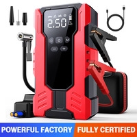 Démarreur de voiture portable 12V avec compresseur d'air, démarreur de batterie de voiture, station d'alimentation multifonction, démarreur de voiture